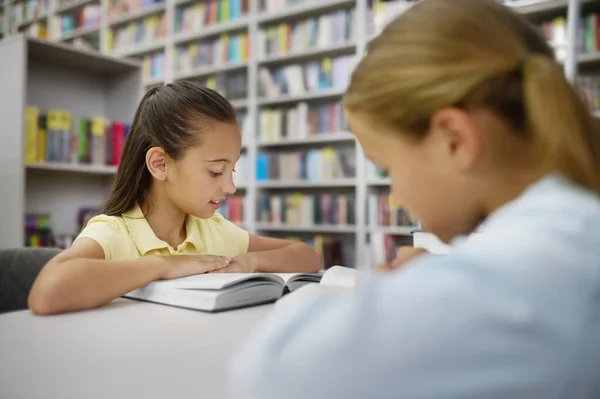 Mignon jeune livre-amant et son ami lecture littérature — Photo