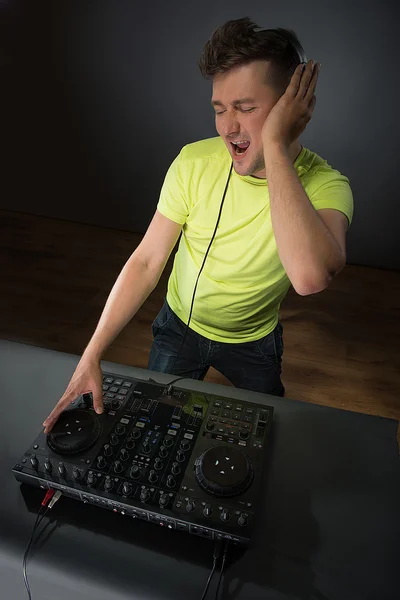 DJ mélange musique topview — Photo