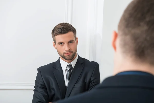 Two handsome businessmen in suits — Stock Photo, Image