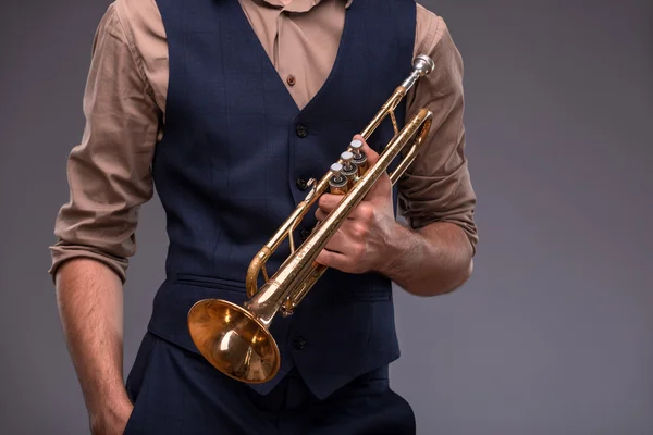 Bonito jovem homem de jazz — Fotografia de Stock