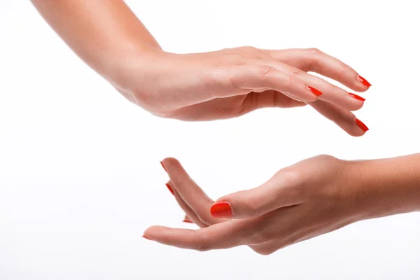Nossas mãos nos ajudando a entender mais uns aos outros — Fotografia de Stock