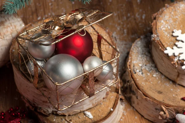 Navidad y año nuevo decoración — Foto de Stock