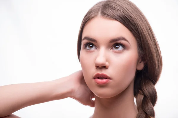 Chica con ojos marrones — Foto de Stock