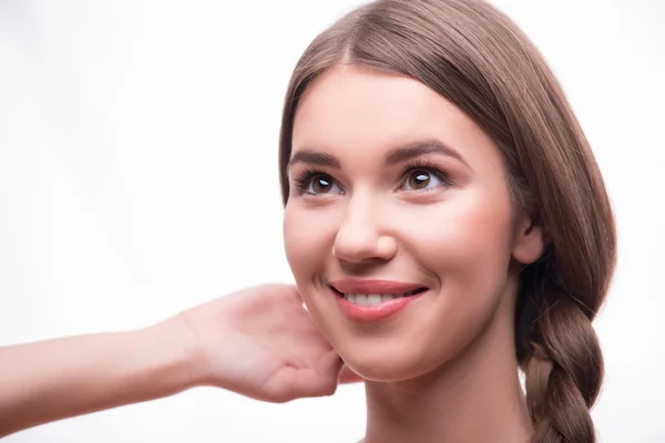 Menina com olhos castanhos — Fotografia de Stock