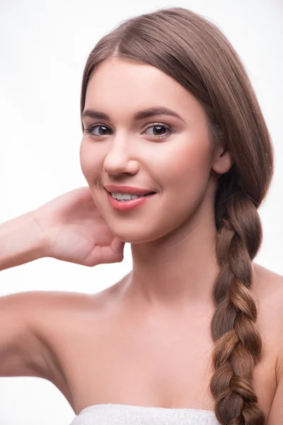 Girl with brown  eyes — Stock Photo, Image