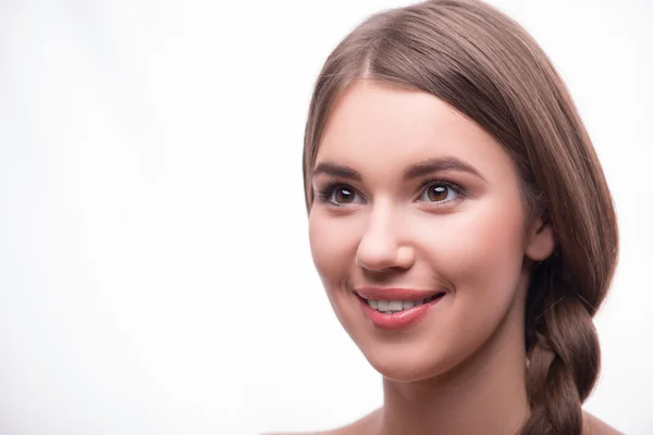 Girl with brown  eyes — Stock Photo, Image