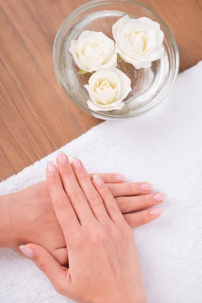 Client en manicure manicure salon — Stockfoto