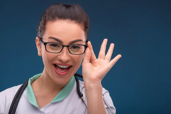 Woman doctor in glasses — Stock Photo, Image