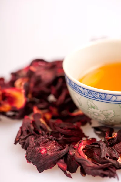 Tea ceremony still life isolated on white — Stock Photo, Image