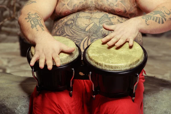 Drummen en loving it — Stockfoto