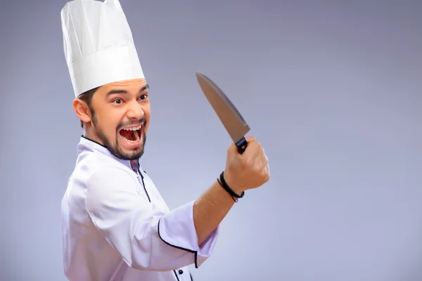 Retrato del joven guapo cocinero — Foto de Stock