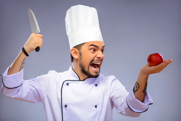 Retrato del joven guapo cocinero —  Fotos de Stock