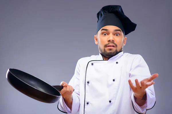 Portrait of young handsome cook — Stock Photo, Image