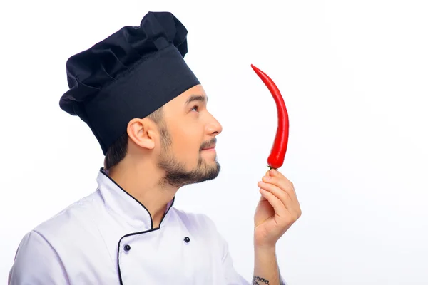 Portrait of young handsome cook — Stock Photo, Image