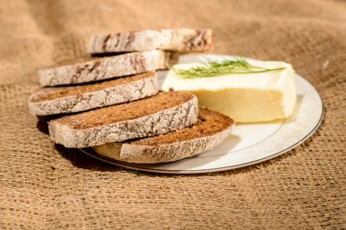 Görüntü ekmek ekmek ve tereyağı