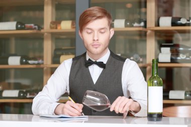 Sommelier Şarap kırmızı test