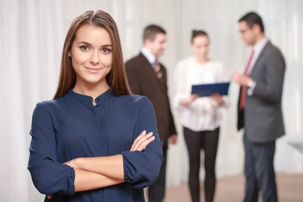 Femme d'affaires à la réunion — Photo