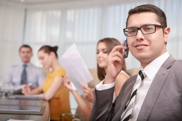 Top manager at the meeting — Stock Photo, Image