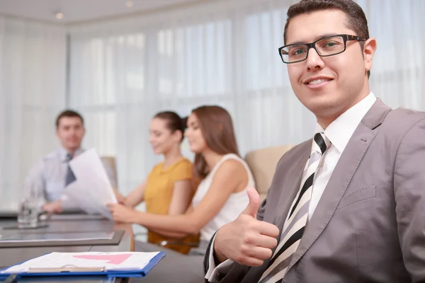 Top manager at the meeting — Stock Photo, Image