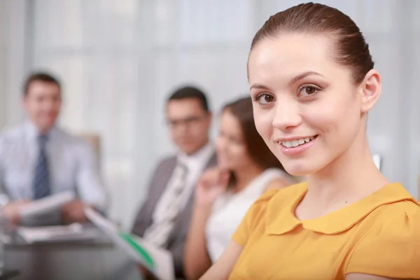 Business woman at the meeting — Stock Photo, Image