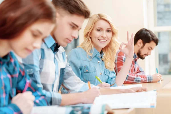 Students at classes — Stock Photo, Image