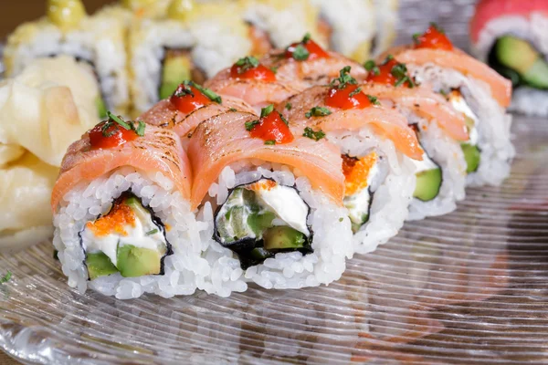 Japanese sushi rolls set — Stock Photo, Image