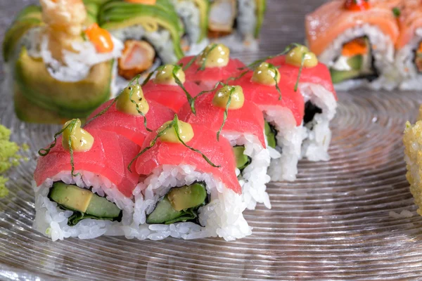 Japanese sushi rolls set — Stock Photo, Image