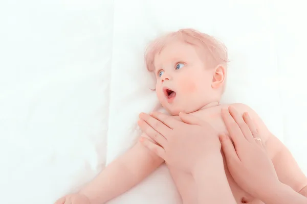 Little baby having a massage — Stock Photo, Image