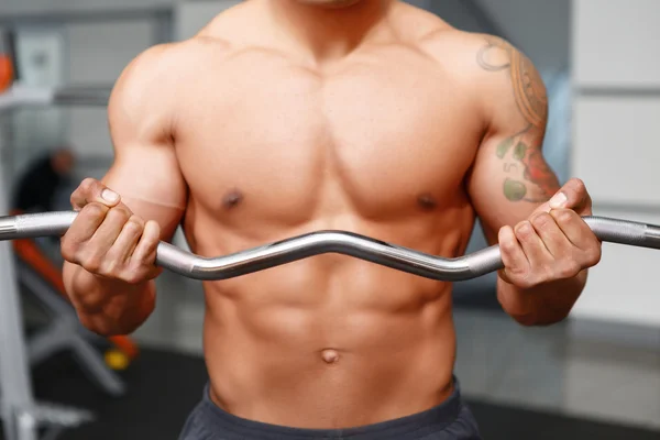 Close up workout of weightlifter — Stock Photo, Image