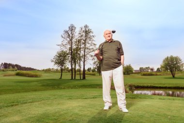 Adam golf kulübü'nde omuz ile rotasında 