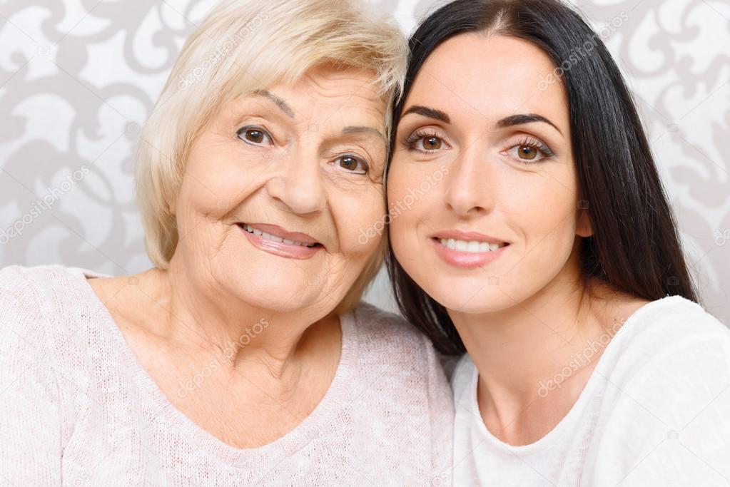 close-up portrait of granny Stock Photo