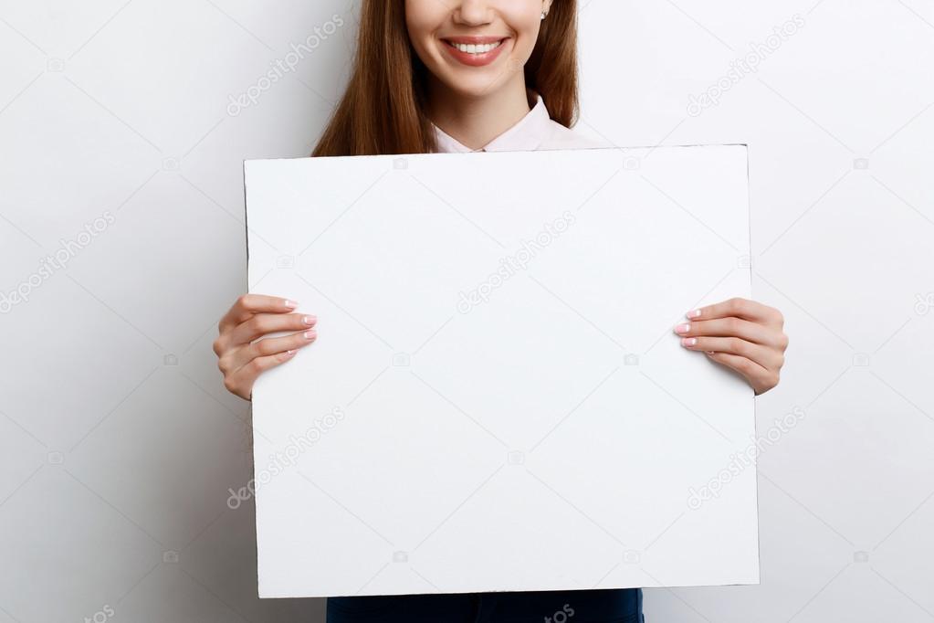 Beautiful girl with copy space