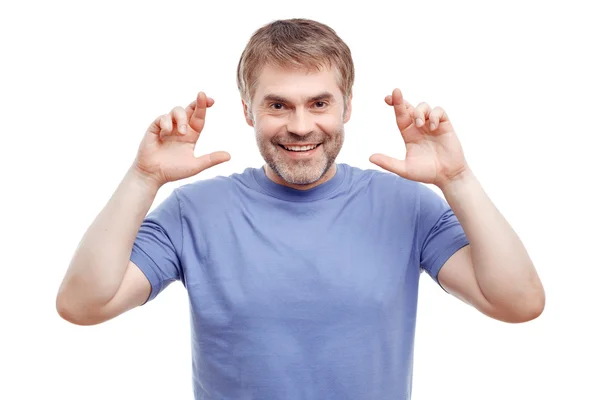 Smiling man involved in supporting — Stock Photo, Image