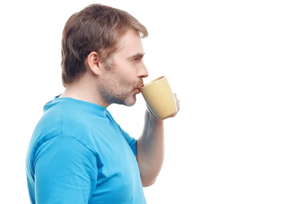 Agradable hombre bebiendo té —  Fotos de Stock