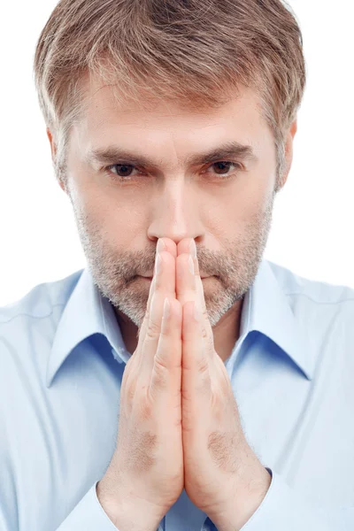 Adult man praying — Stock Photo, Image