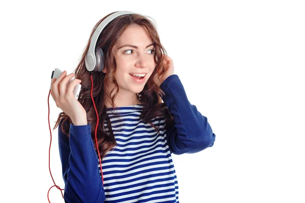 Menina agradável ouvir música — Fotografia de Stock