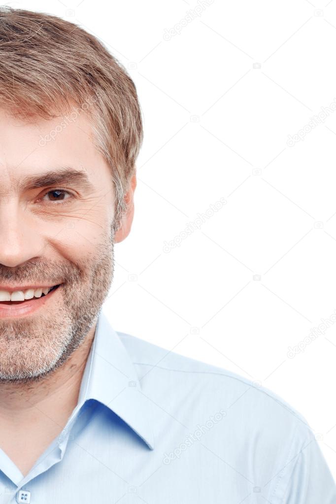 Pleasant man smiling