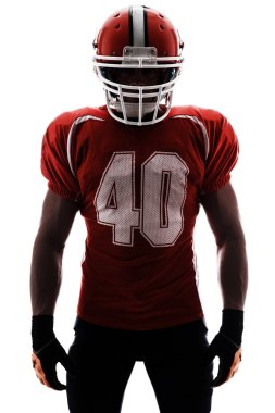 Rugby player standing straight 