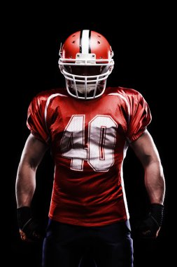 Physically strong sportsman standing 