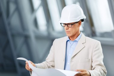 Professional architect  involved in work