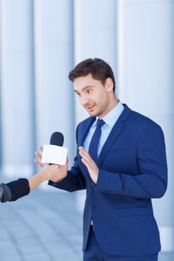 Young gentleman is not willing to speak.