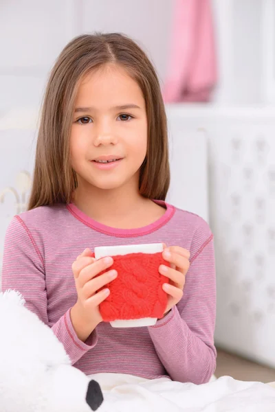 Little girl resting at home — Stock Photo, Image