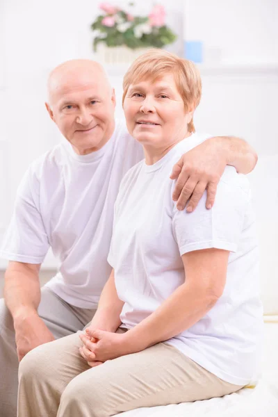 Nice adult couple bonding to each other — Stock Photo, Image