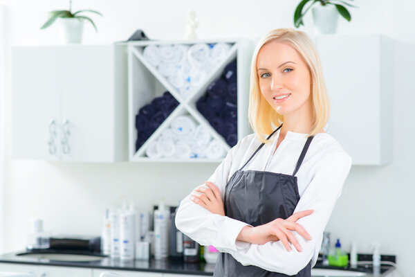 Hair stylist is ready to work.