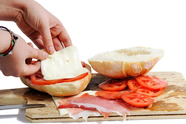 Sandwich gefüllt — Stockfoto