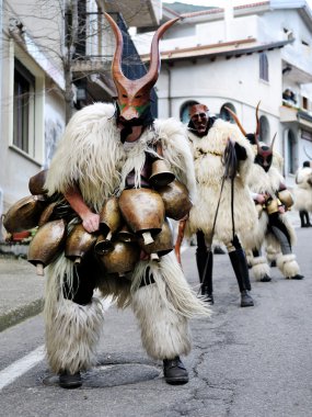 Traditional masks of Sardinia. clipart
