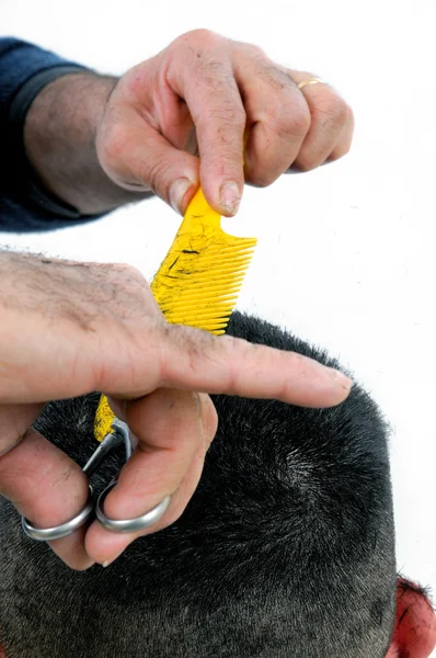 Cut hair man. — Stock Photo, Image