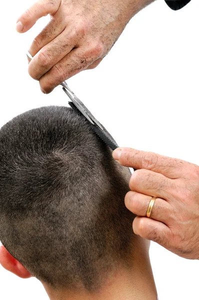 Cut hair man. — Stock Photo, Image