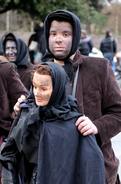 Maschere tradizionali della Sardegna . — Foto Stock