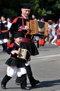Musicians with the traditional costume of Sardinia.